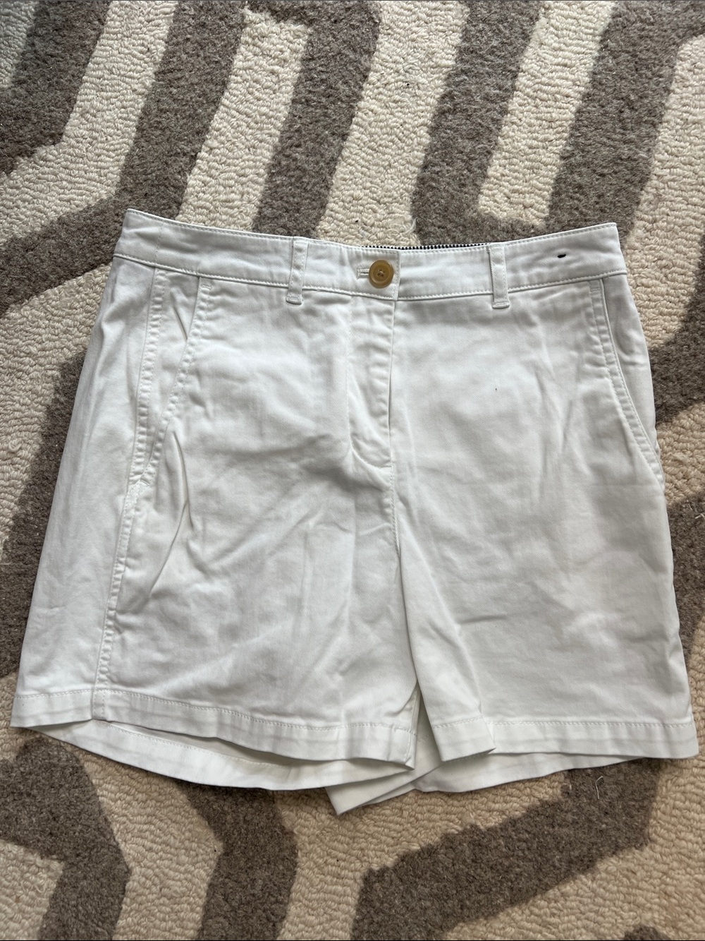 J. Crew White Cotton Shorts 4” inseam